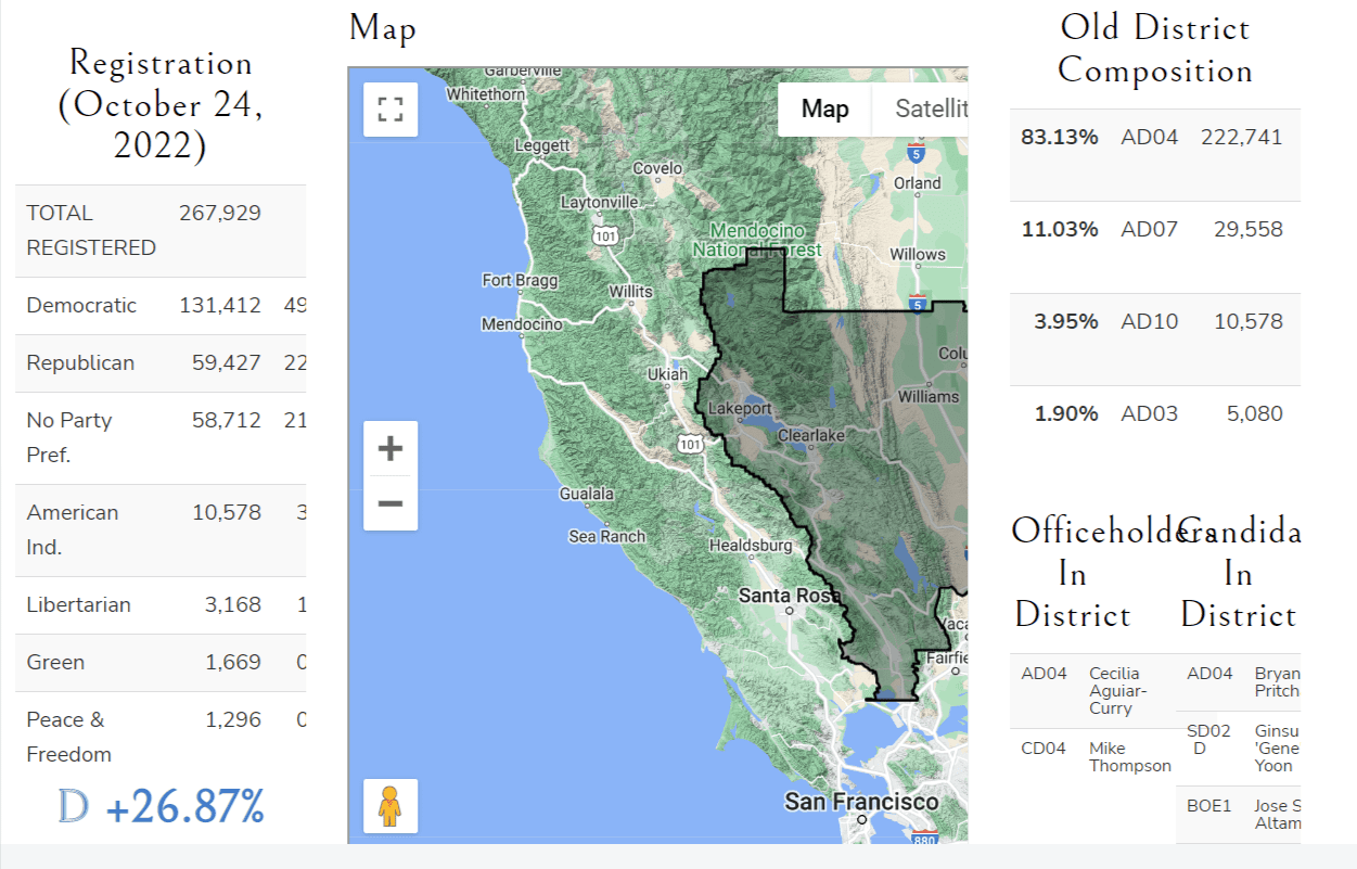 Legislative Districts map